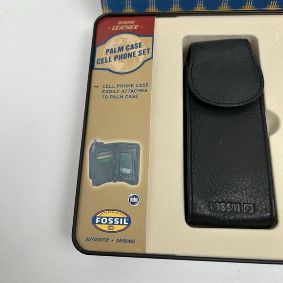 New fossil Phone Case Palm Pilot Case Set Vintage Y2K 100% Leather Rare - Picture 8 of 8